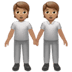 🧑🏽‍🤝‍🧑🏽 people holding hands: medium skin tone display on Apple